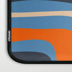 Palm Springs Retro Mid Century Modern Abstract Pattern Blue and Orange Laptop Sleeve Gallery Image 3