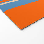 Palm Springs Retro Mid Century Modern Abstract Pattern Blue and Orange Welcome Mat Gallery Image 2