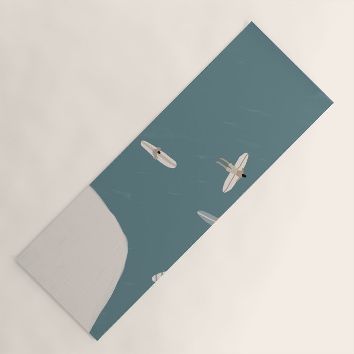 Surfers Surfing at the Sea Yoga Mat Gallery Image 1