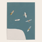 Surfers Surfing at the Sea Poster Gallery Image 4