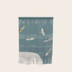 Surfers Surfing at the Sea Wall Hanging Gallery Image 1