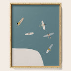 Surfers Surfing at the Sea Serving Tray Gallery Image 1