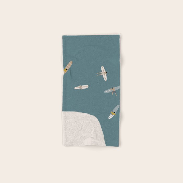 Surfers Surfing at the Sea Bath Towel Gallery Image 1