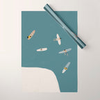 Surfers Surfing at the Sea Wrapping Paper Gallery Image 1