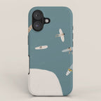 Surfers Surfing at the Sea iPhone Case Gallery Image 1