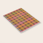 Gingham Plaid Eclectic Check Pattern on Brown Notebook Gallery Image 3
