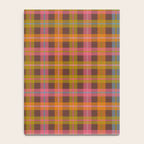 Gingham Plaid Eclectic Check Pattern on Brown Notebook Gallery Image 4