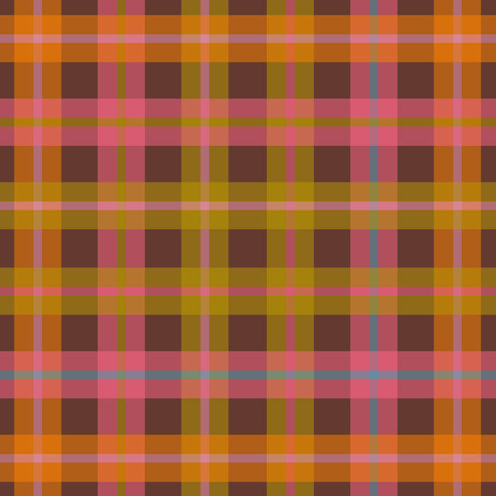 Gingham Plaid Eclectic Check Pattern on Brown Coffee Mug Gallery Image 2