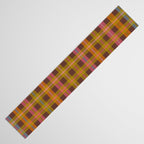 Gingham Plaid Eclectic Check Pattern on Brown Table Runner Gallery Image 3