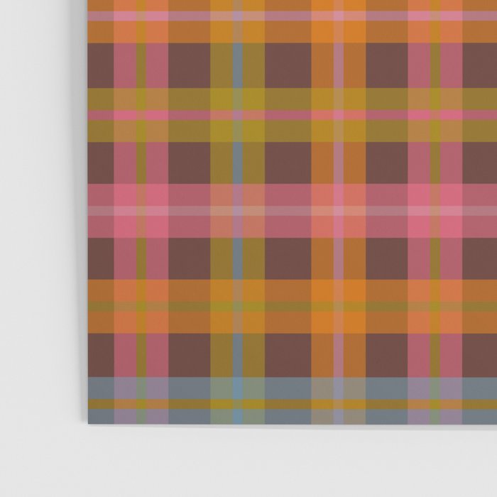 Gingham Plaid Eclectic Check Pattern on Brown Poster Gallery Image 3
