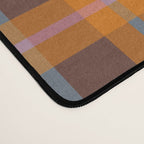 Gingham Plaid Eclectic Check Pattern on Brown Desk Mat Gallery Image 4