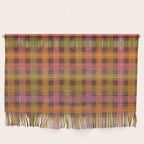Gingham Plaid Eclectic Check Pattern on Brown Wall Hanging Gallery Image 1