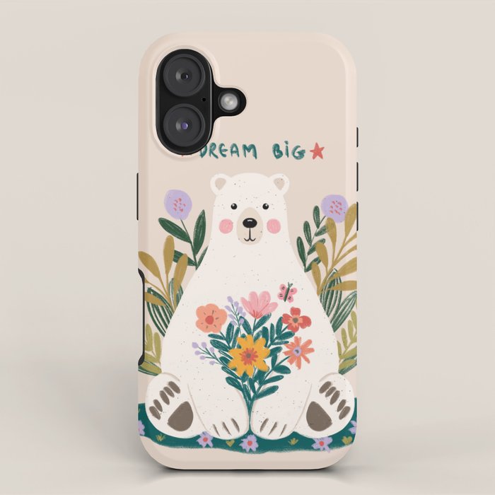 Dream Big Polar Bear iPhone Case Gallery Image 1