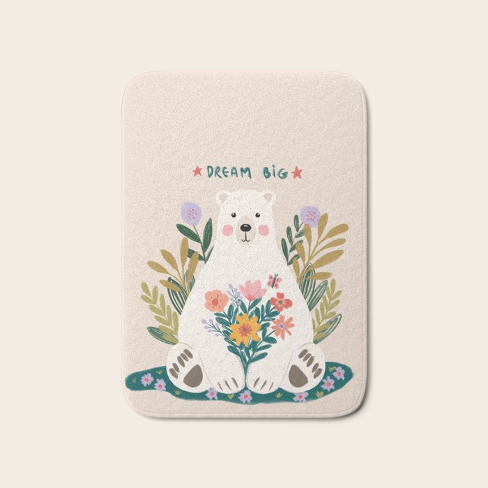 Dream Big Polar Bear Bath Mat Gallery Image 1