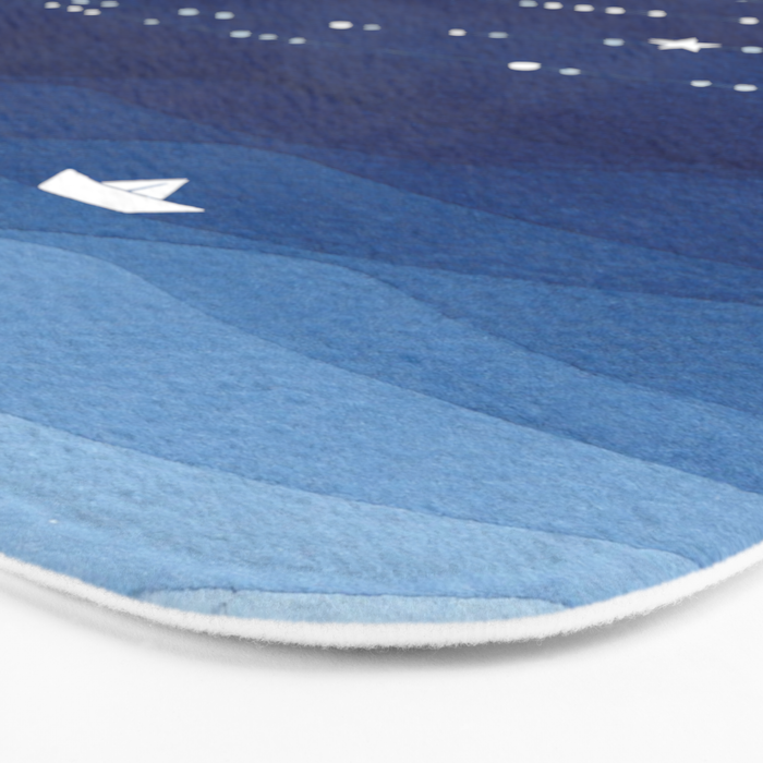 Garland of Stars IV, night sky Bath Mat Gallery Image 3