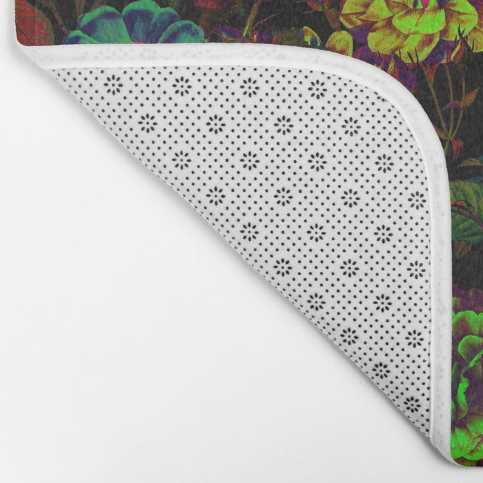 Floral Neon Garden Bath Mat Gallery Image 2