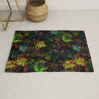 Floral Neon Garden Rug Gallery Image 1