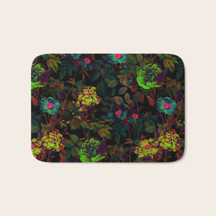 Floral Neon Garden Bath Mat Gallery Image 1