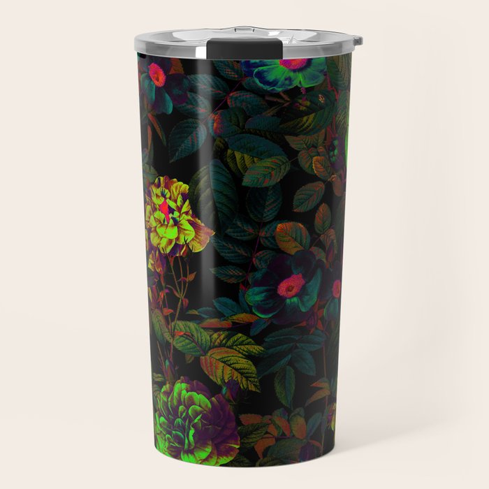 Floral Neon Garden Travel Mug Gallery Image 1