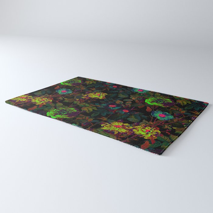 Floral Neon Garden Rug Gallery Image 3