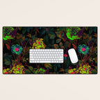 Floral Neon Garden Desk Mat Gallery Image 1