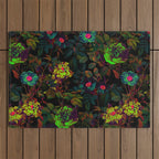 Floral Neon Garden Outdoor Rug Gallery Image 1