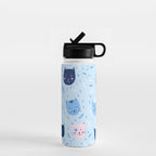 Little blue cats Water Bottle Gallery Image 1