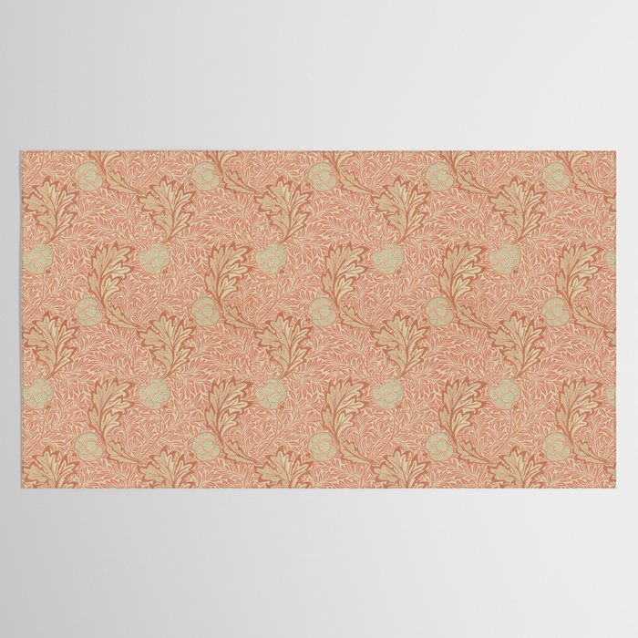William Morris Apple Red Rust Gold Pattern Tablecloth Gallery Image 2