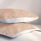 William Morris Apple Red Rust Gold Pattern Pillow Sham Gallery Image 3