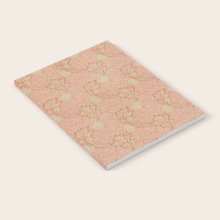 William Morris Apple Red Rust Gold Pattern Notebook Gallery Image 2
