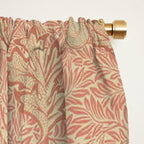 William Morris Apple Red Rust Gold Pattern Window Curtain Gallery Image 2