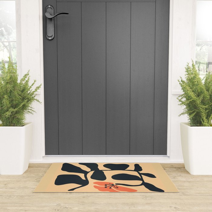 Midcentury Hibiscus Welcome Mat Gallery Image 3