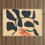 Midcentury Hibiscus Outdoor Rug Gallery Image 1