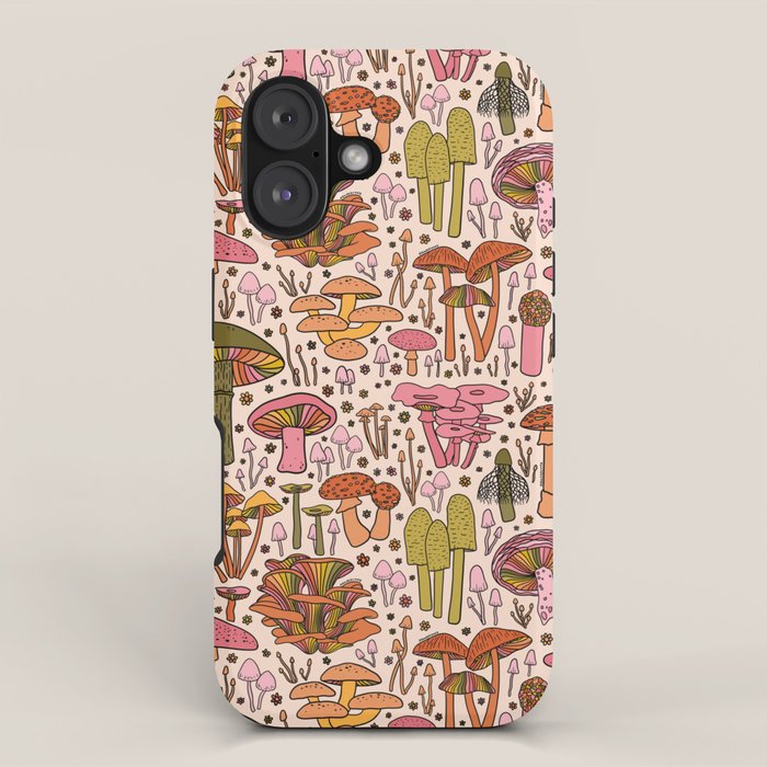 Vintage Mushroom Print iPhone Case Gallery Image 1