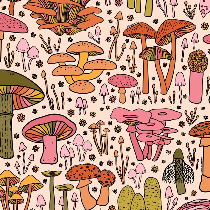 Vintage Mushroom Print Coffee Mug Gallery Image 2