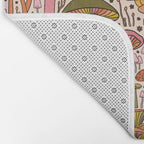 Vintage Mushroom Print Bath Mat Gallery Image 2