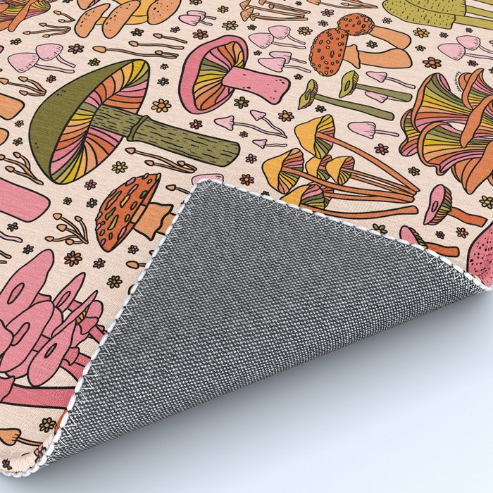Vintage Mushroom Print Rug Gallery Image 4