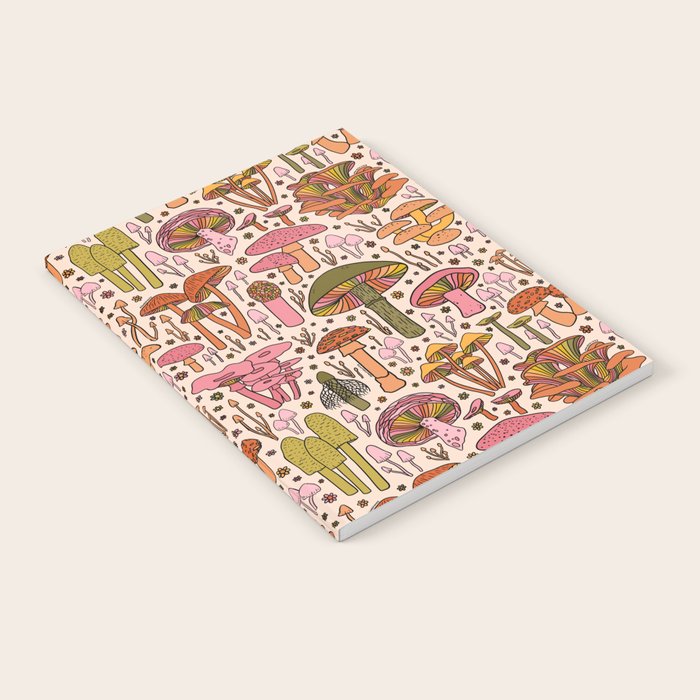 Vintage Mushroom Print Notebook Gallery Image 2
