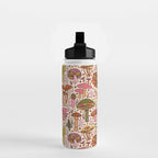 Vintage Mushroom Print Water Bottle Gallery Image 2