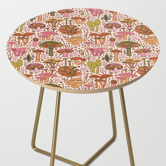 Vintage Mushroom Print Side Table Gallery Image 2