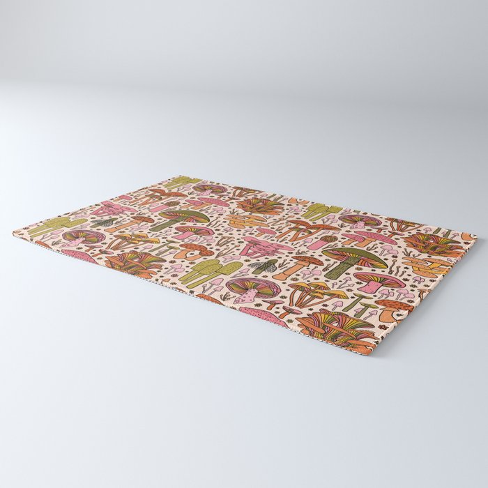 Vintage Mushroom Print Rug Gallery Image 3