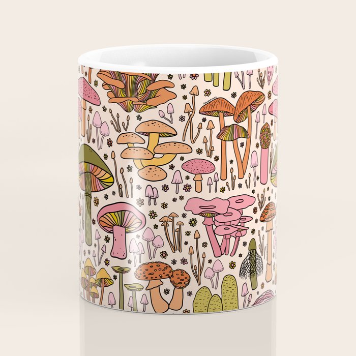 Vintage Mushroom Print Coffee Mug Gallery Image 4