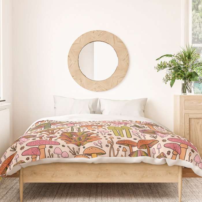 Vintage Mushroom Print Duvet Cover Gallery Image 3