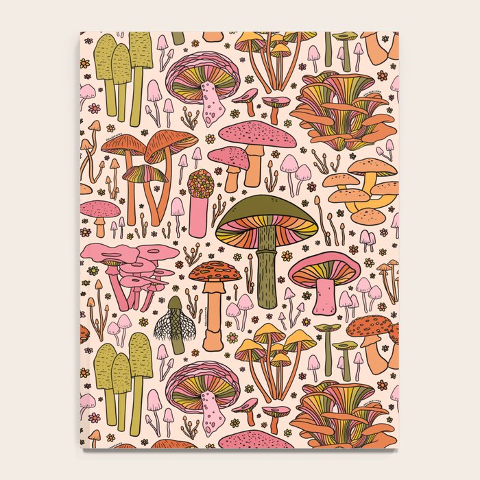 Vintage Mushroom Print Notebook Gallery Image 4