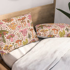 Vintage Mushroom Print Pillow Sham Gallery Image 2
