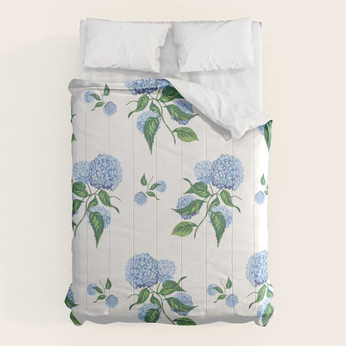 Hydrangeas blue and white - Jumbo Comforter Gallery Image 6