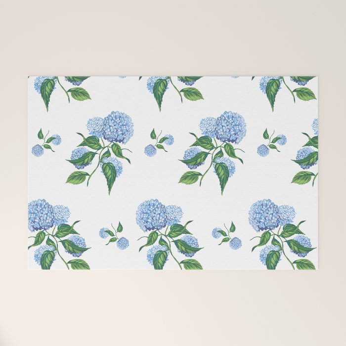 Hydrangeas blue and white - Jumbo Welcome Mat Gallery Image 1