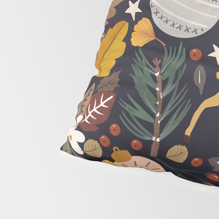 Christmas night forest 10 Pillow Sham Gallery Image 4