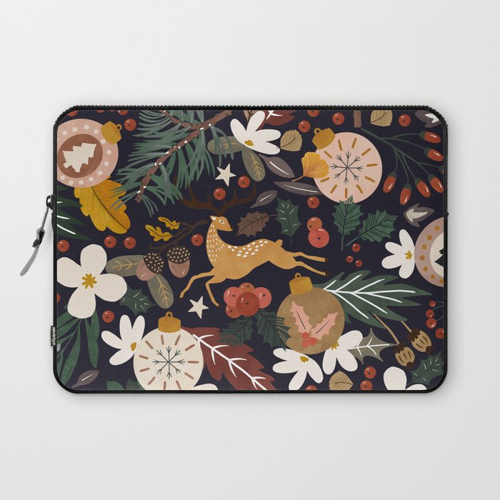 Christmas night forest 10 Laptop Sleeve Gallery Image 1