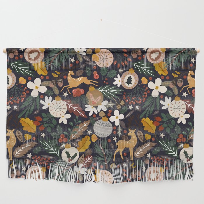 Christmas night forest 10 Wall Hanging Gallery Image 1